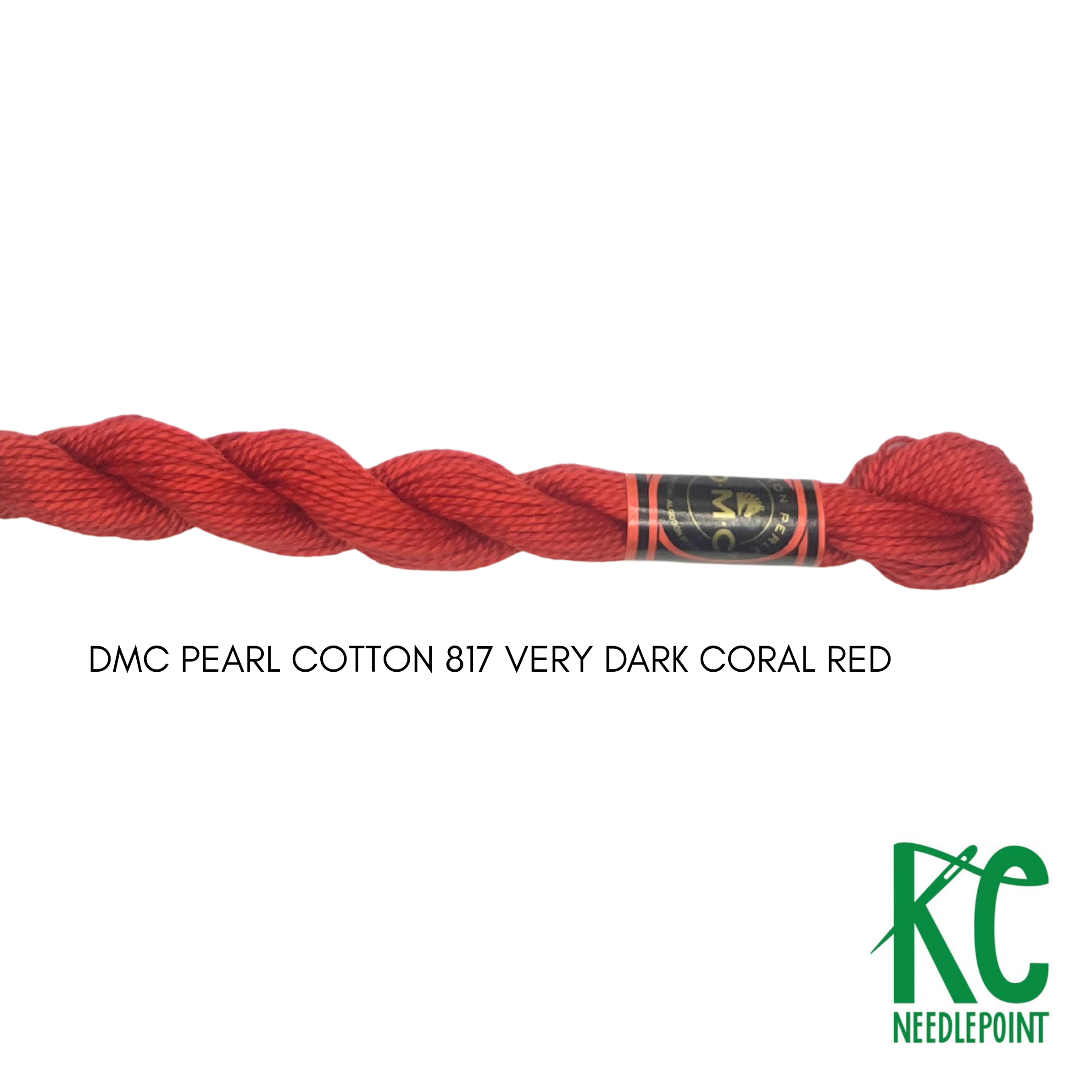 DMC 5 Pearl Cotton 817</br>Very Dark Coral Red - KC Needlepoint