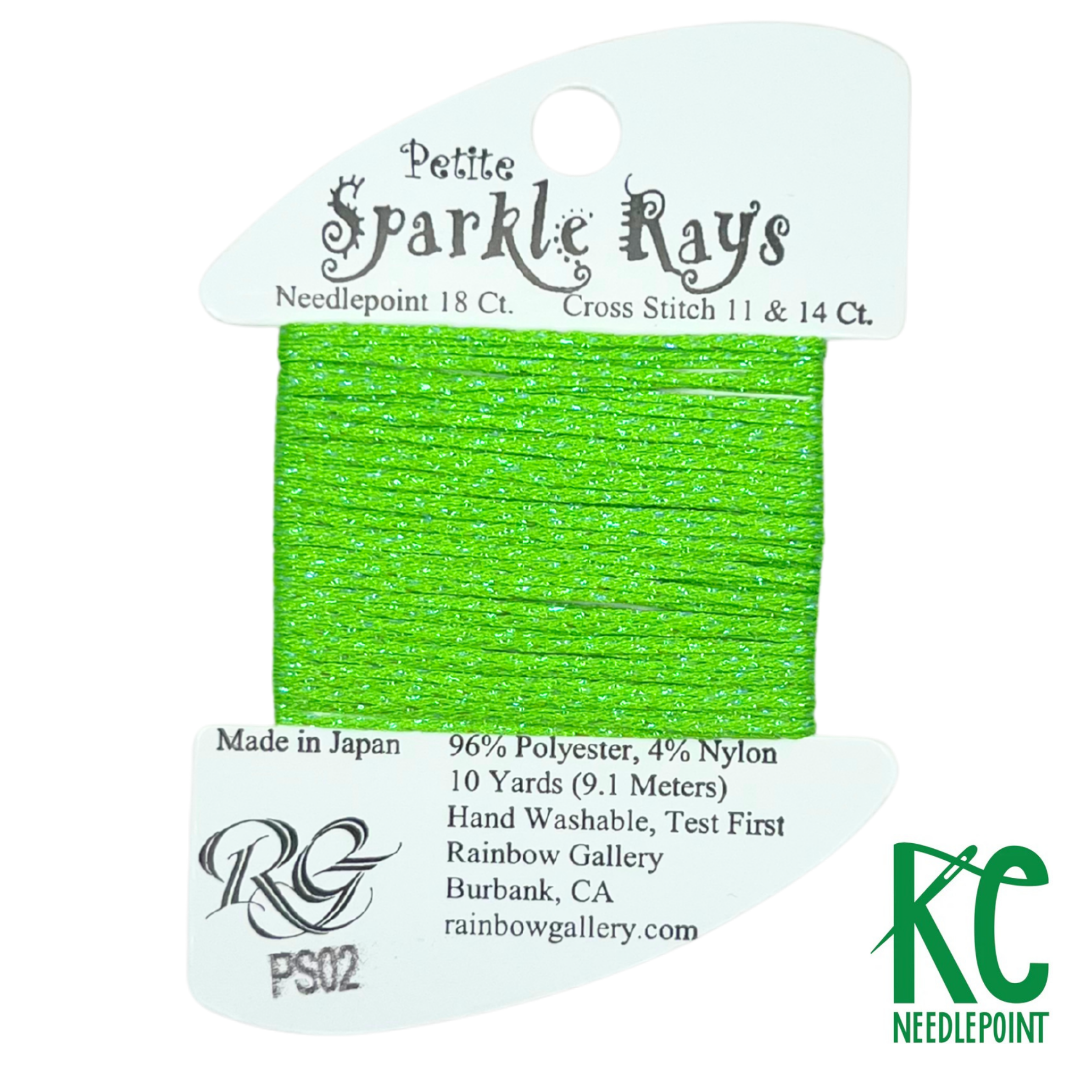 Petite Sparkle Rays PS02 Lime - KC Needlepoint
