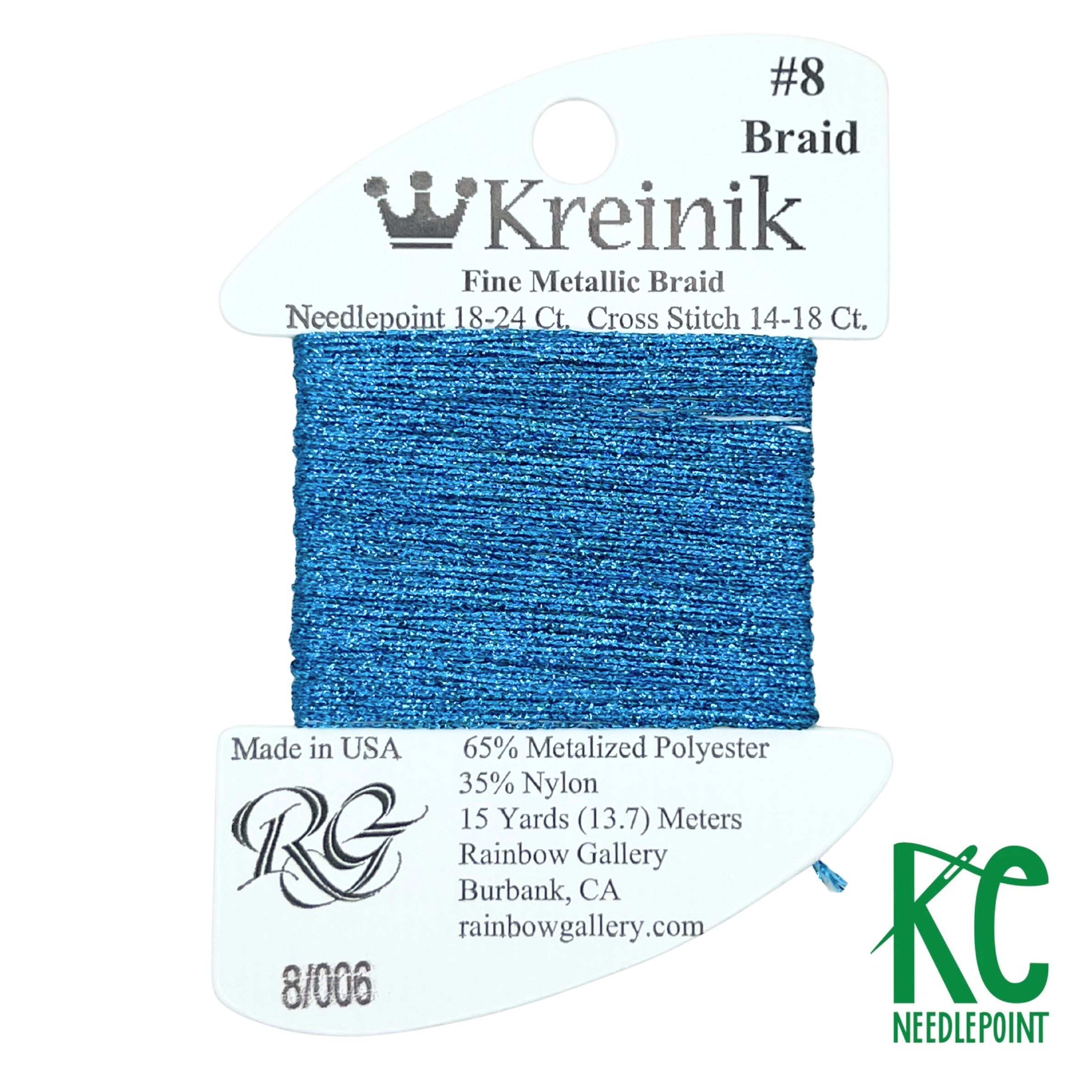 Kreinik Card Size 8 006 Blue - KC Needlepoint