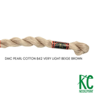 DMC 5 Pearl Cotton 842 Very Light Beige Brown - KC Needlepoint