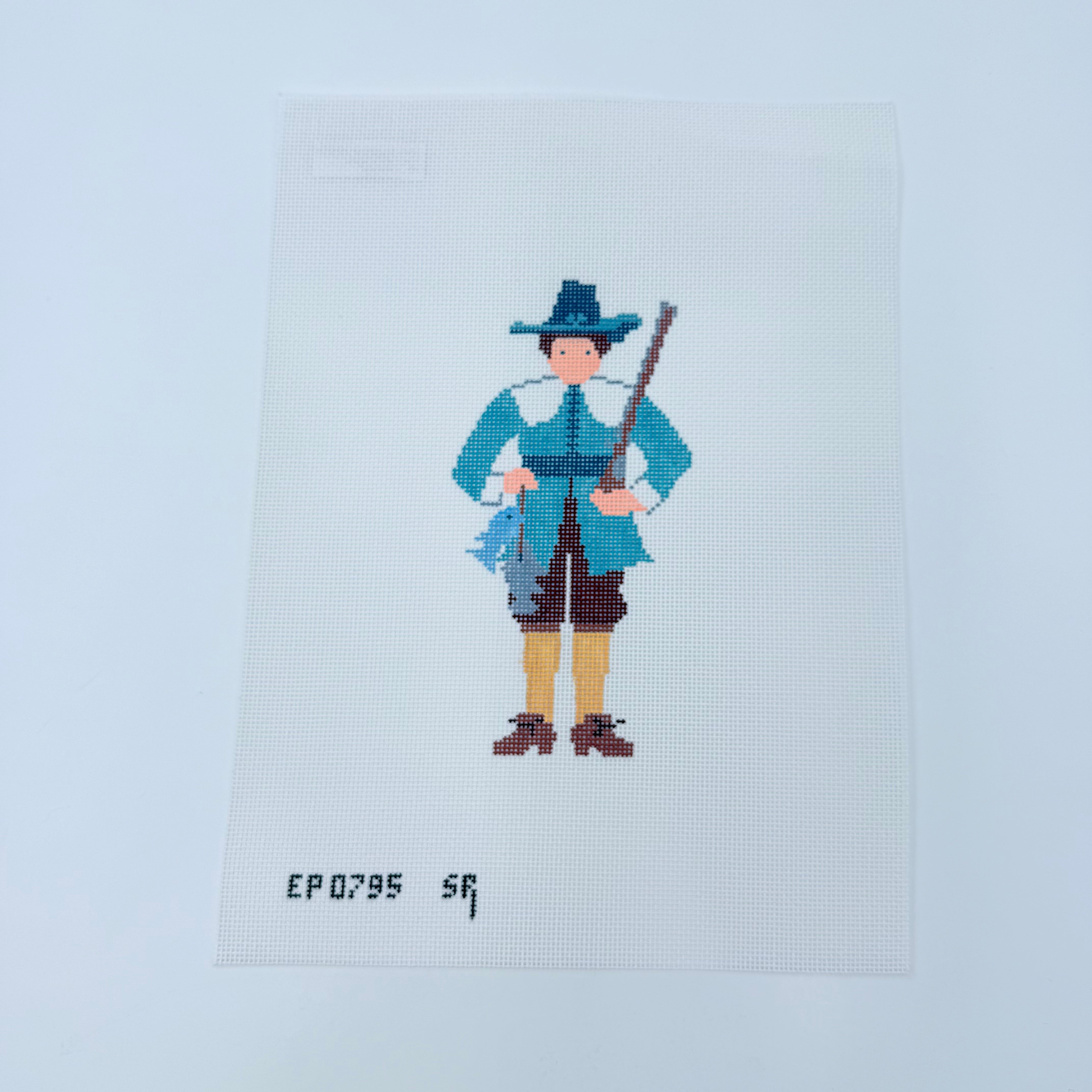 Male Pilgrim Canvas - KC Needlepoint