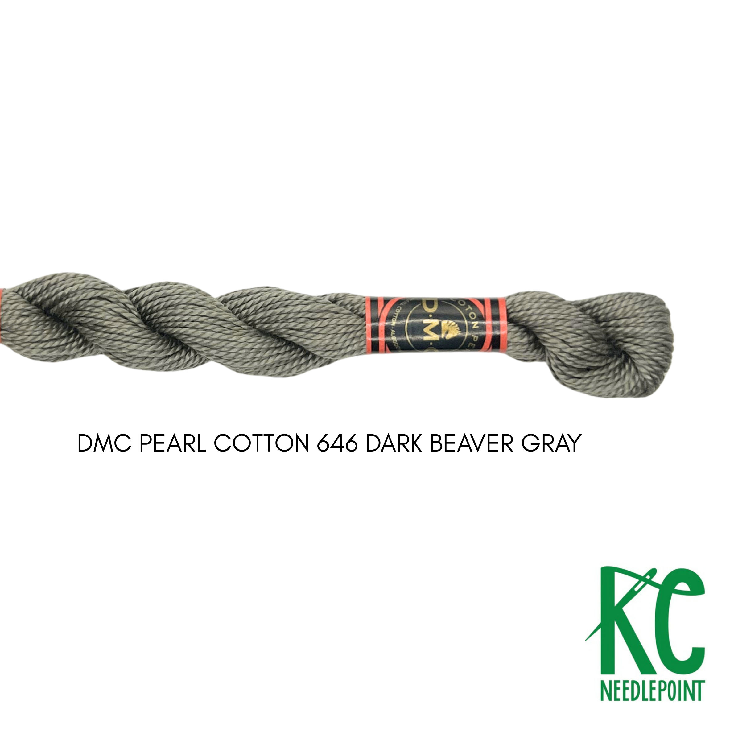 DMC 3 Pearl Cotton 646 Dark Beaver Gray - KC Needlepoint