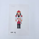 White and Red King Nutcracker Canvas - KC Needlepoint