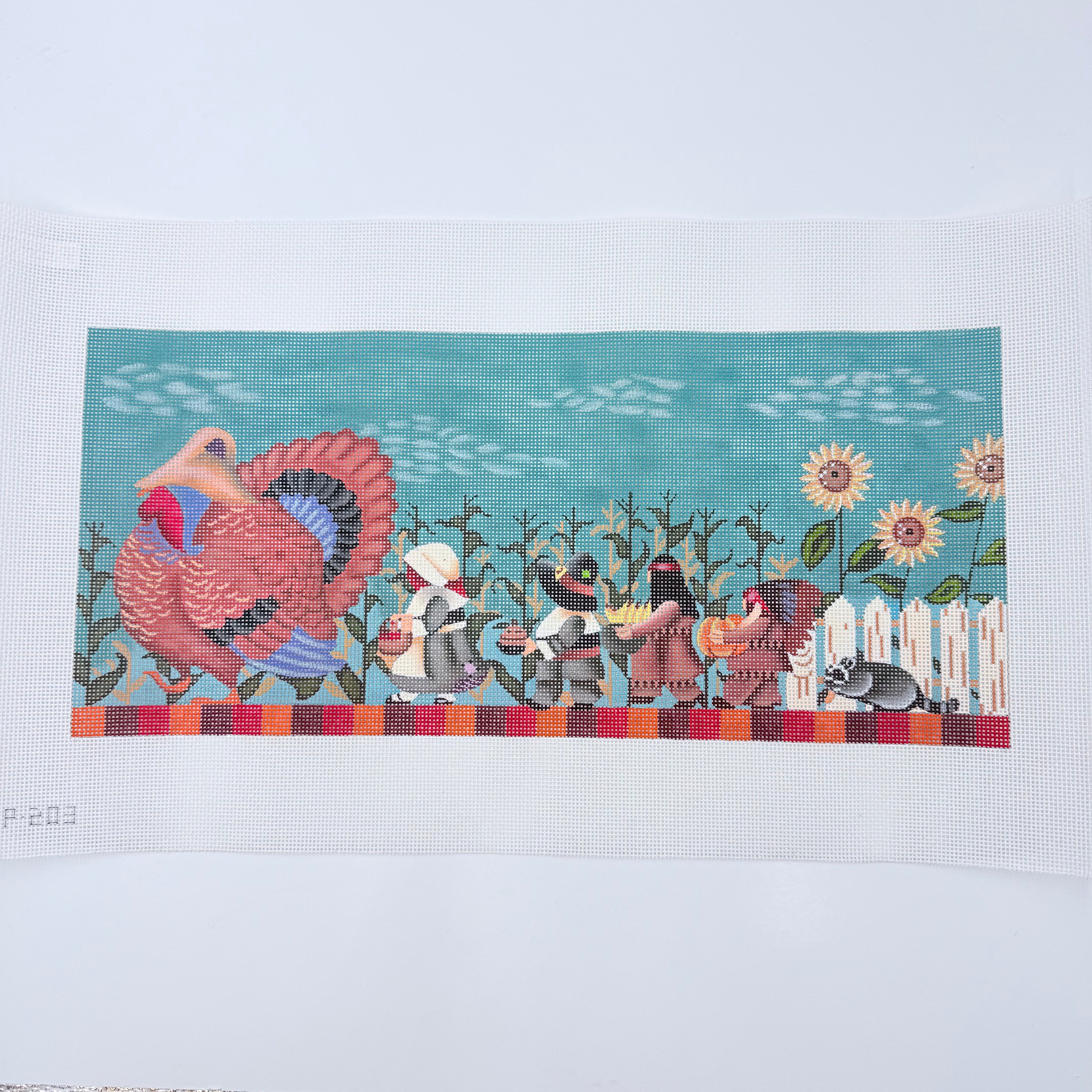 Thanksgiving March Canvas - KC Needlepoint