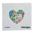 Philadelphia Heart Needlepoint Canvas - KC Needlepoint