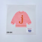 J Pullover Sweater Needlepoint Canvas - KC Needlepoint