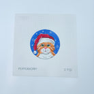 Orange Tabby Santa Ornament Canvas - KC Needlepoint