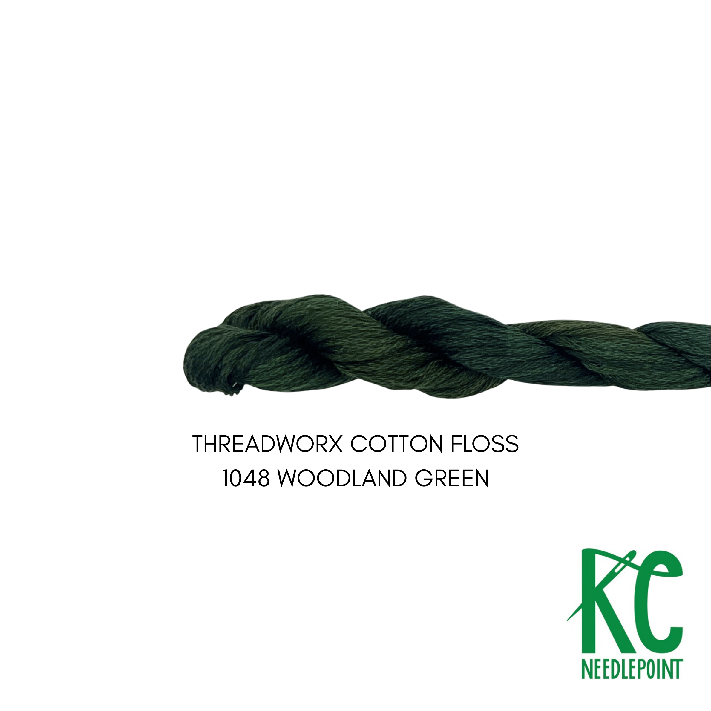 ThreadworX Cotton Floss 1048 Woodland Green - KC Needlepoint