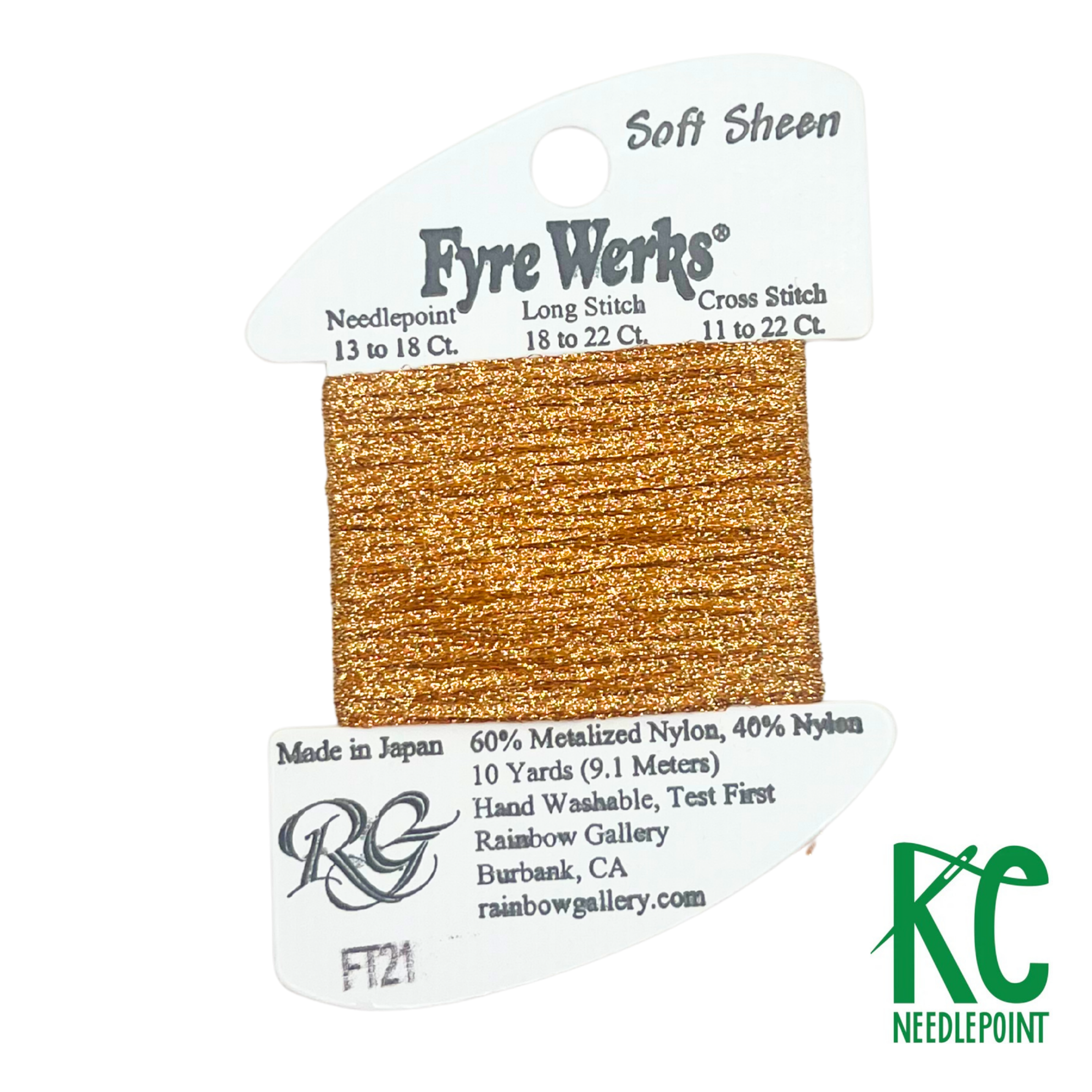 Fyre Werks Soft Sheen FT21 Lite Copper - KC Needlepoint