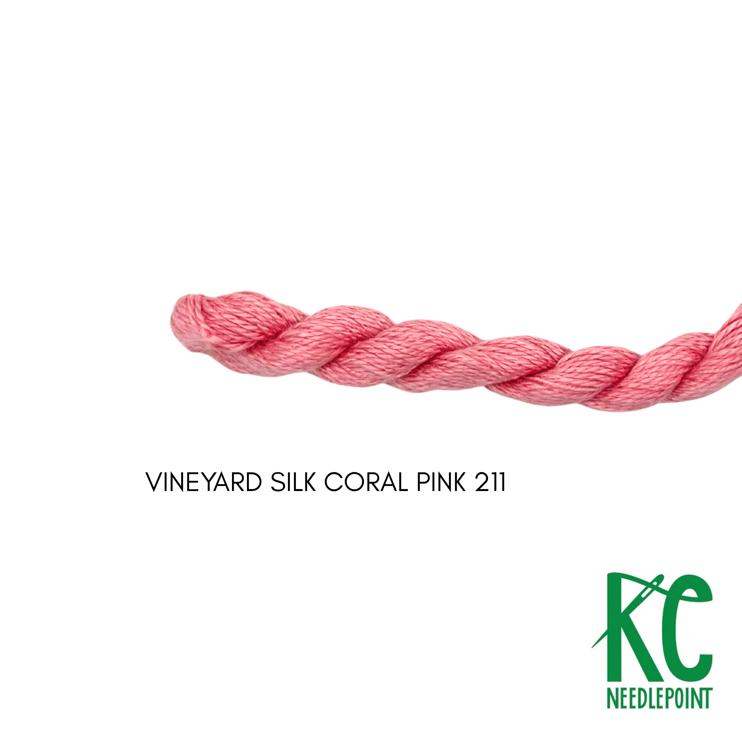 Vineyard Silk Skein C211 Coral Pink - KC Needlepoint