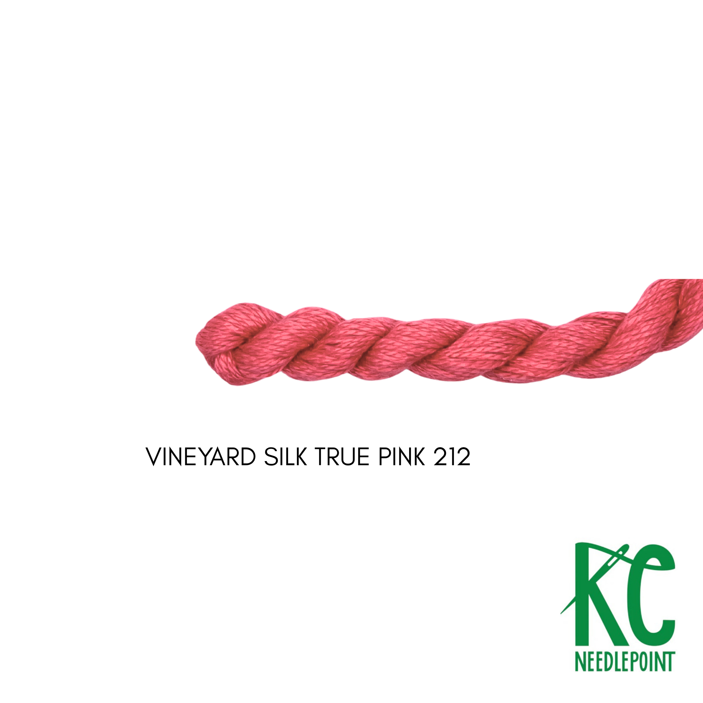 Vineyard Silk Skein C212 True Pink - KC Needlepoint