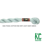 DMC 5 Pearl Cotton 928 Very Light Gray Green - KC Needlepoint