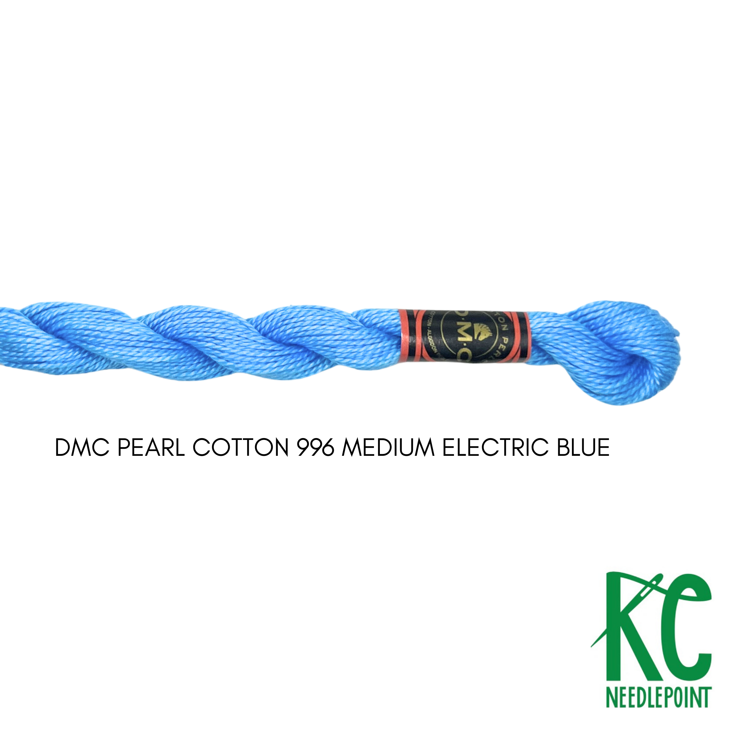 DMC 3 Pearl Cotton 996 Medium Electric Blue - KC Needlepoint