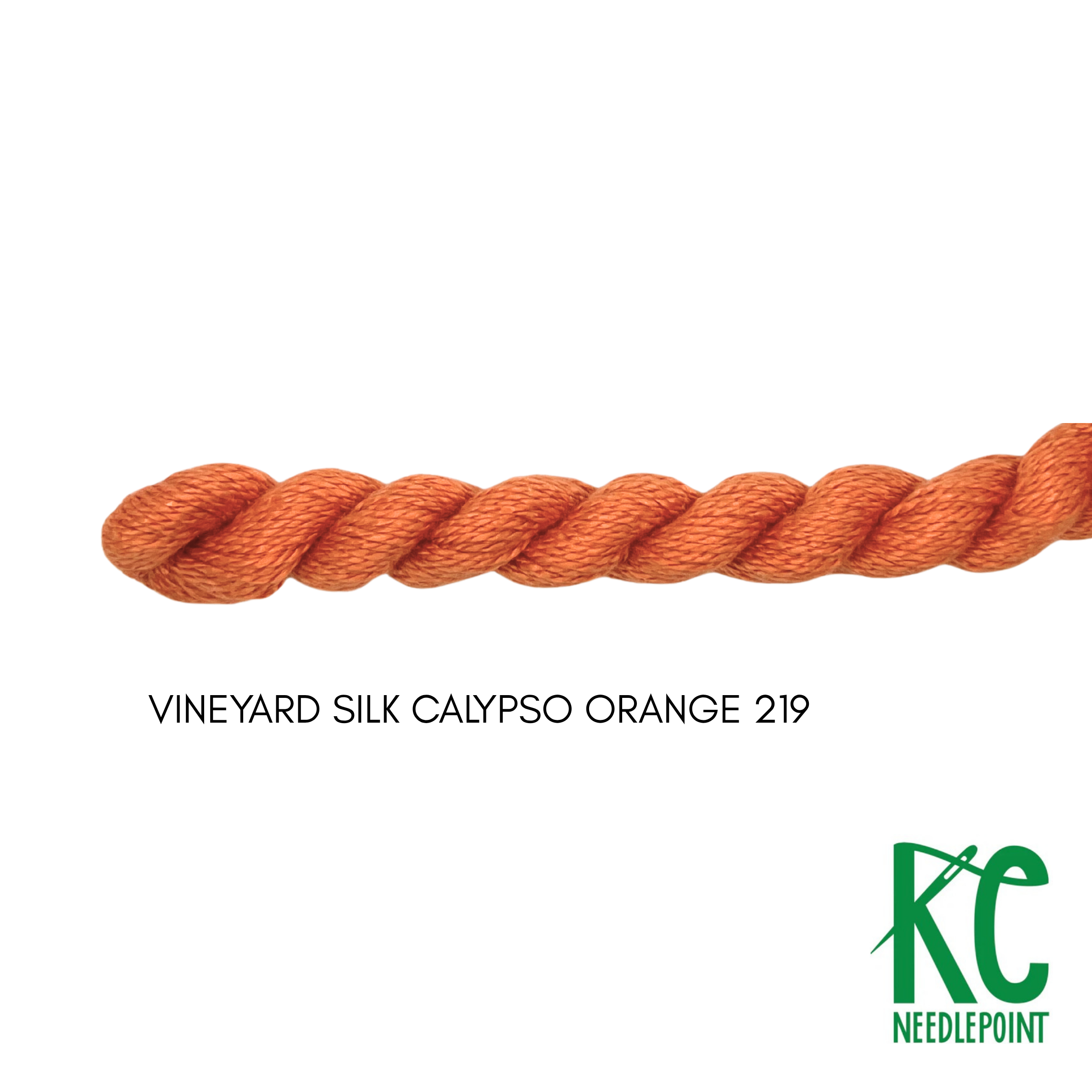 Vineyard Silk Skein C219 Calypso Orange - KC Needlepoint