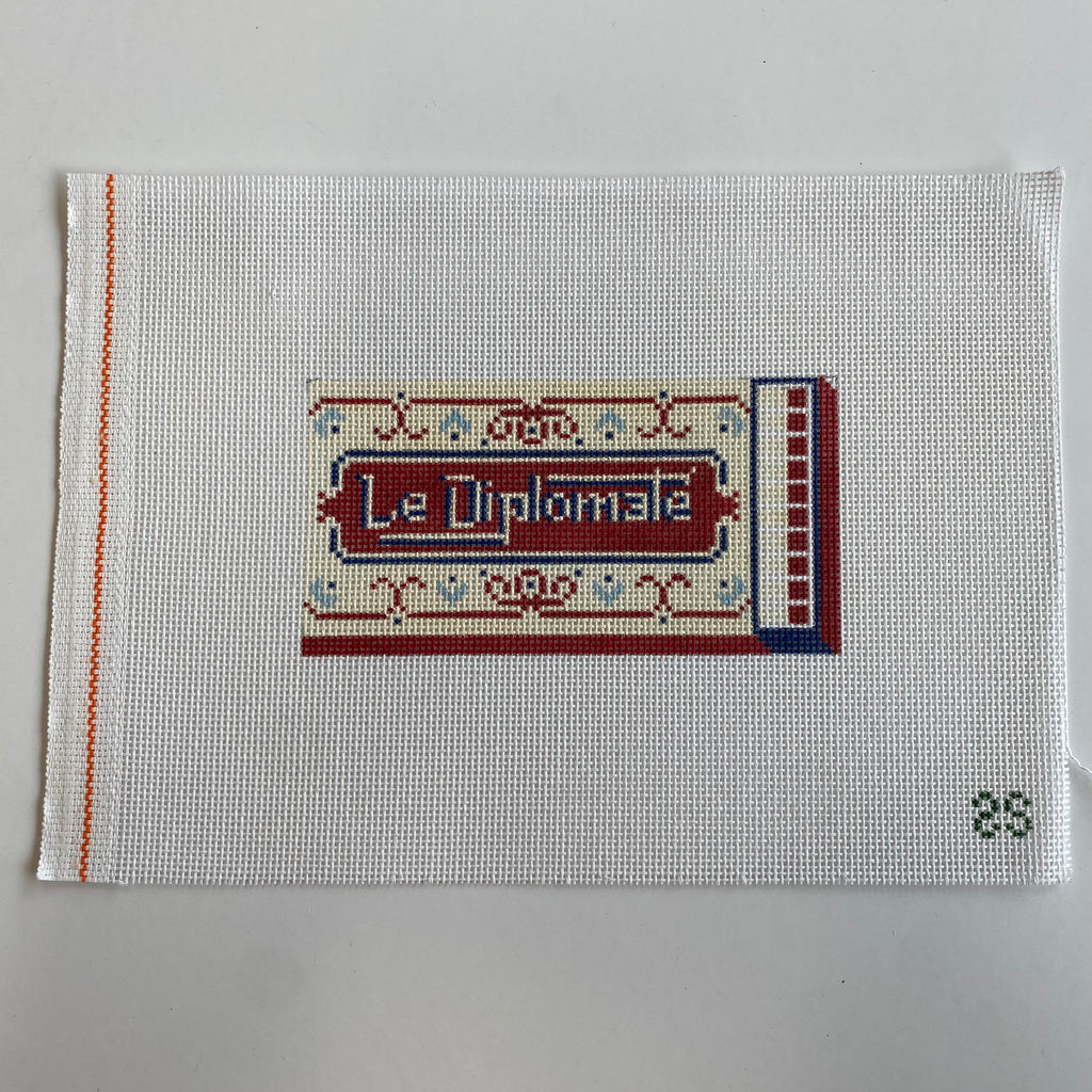 Le Diplomate Matchbook Canvas - KC Needlepoint