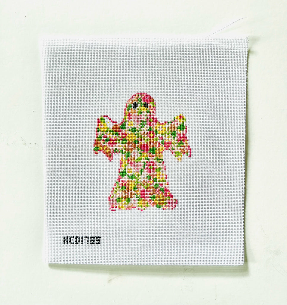 Groovy Ghost Floral Canvas - KC Needlepoint