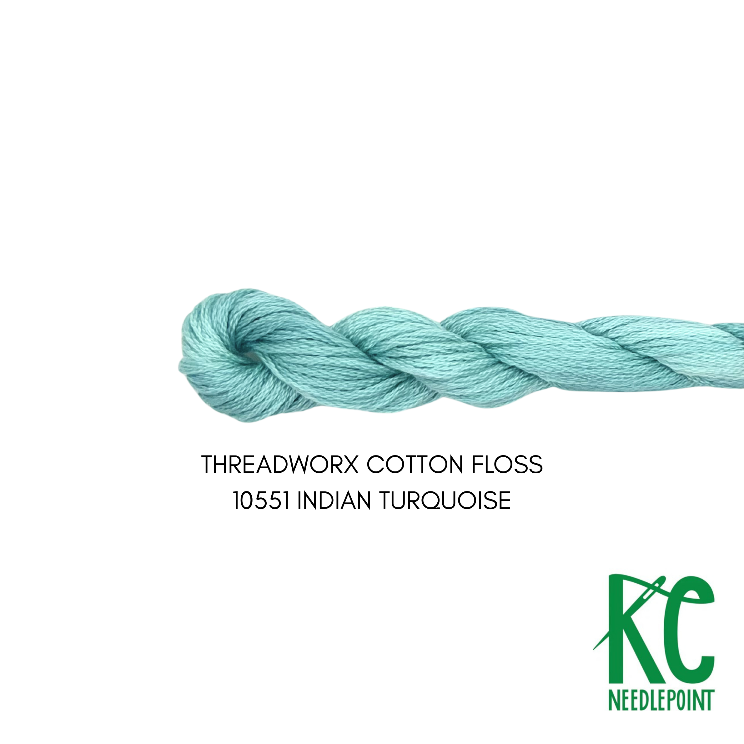 ThreadworX Cotton Floss 10551 Indian Turquoise - KC Needlepoint