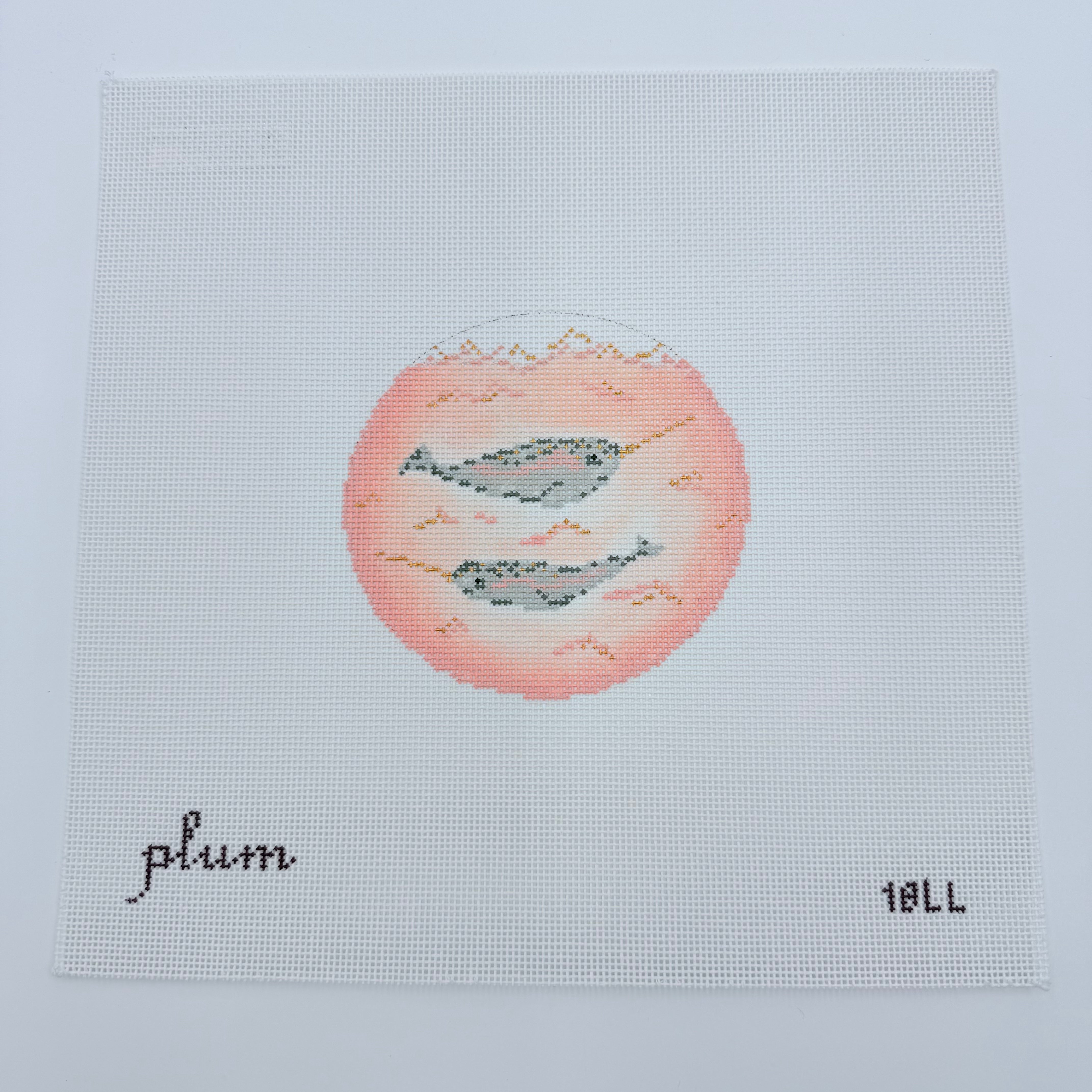 Narwhals Needlepoint Canvas - KC Needlepoint