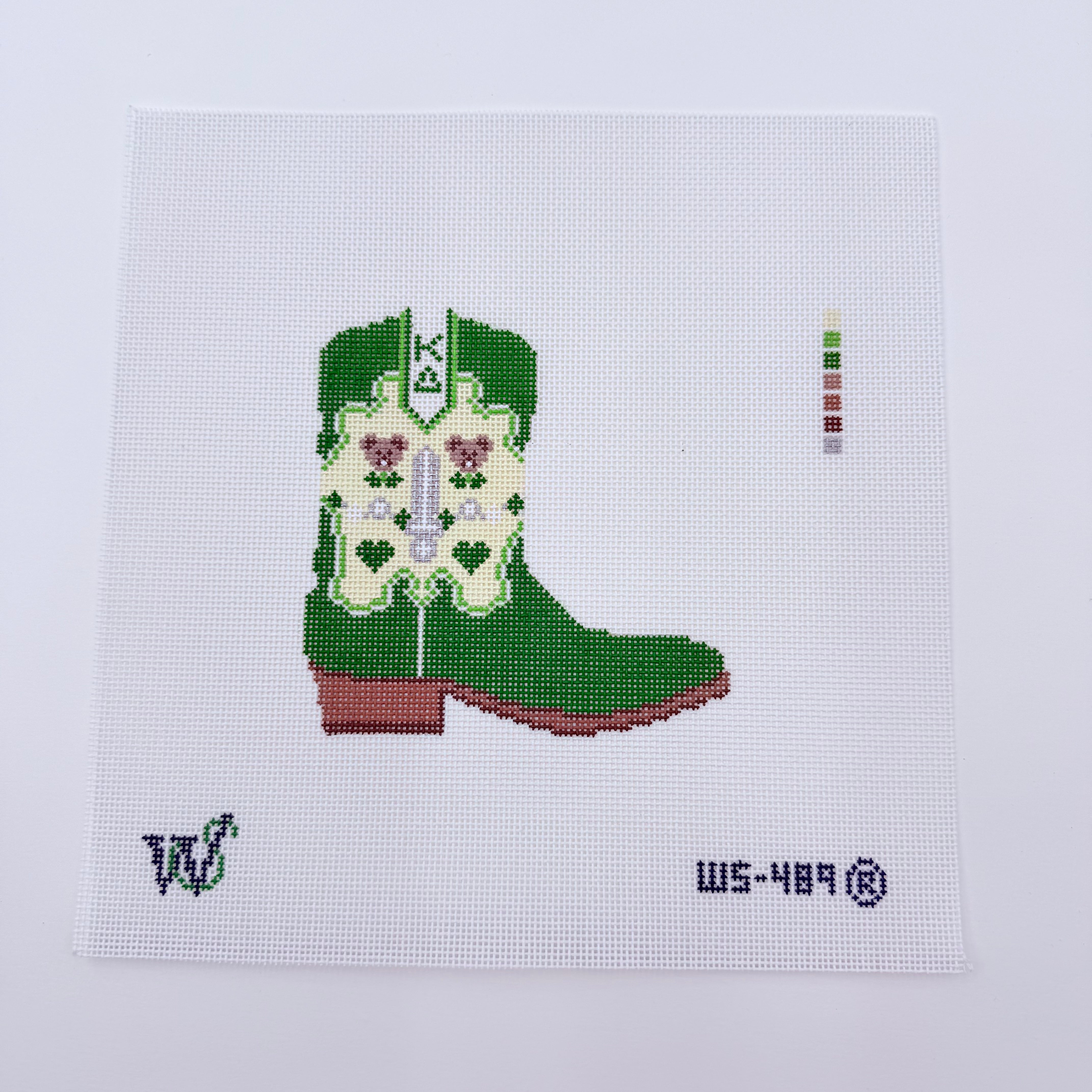 Kappa Delta Boot Canvas - KC Needlepoint