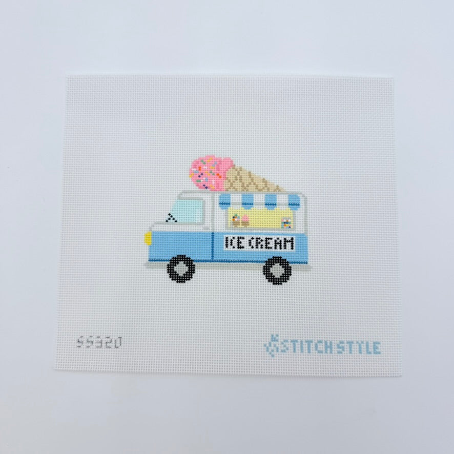 Ice Cream Truck Canvas - KC Needlepoint