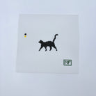 Walking Black Cat Mini Canvas - KC Needlepoint