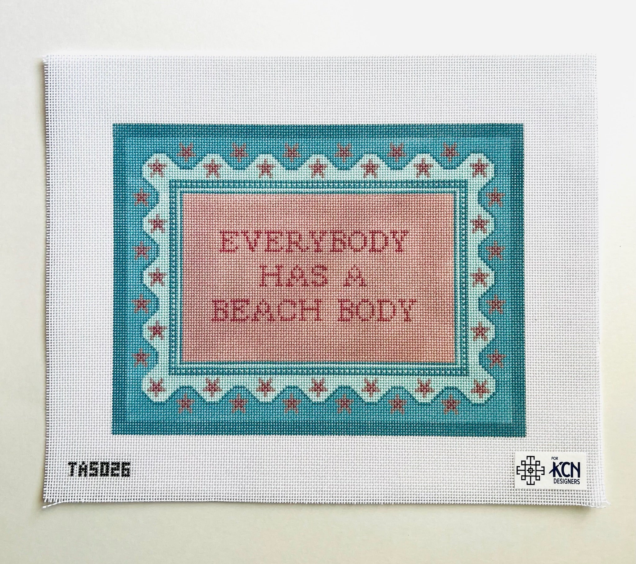 Everybody Has a Beach Body Canvas - KC Needlepoint