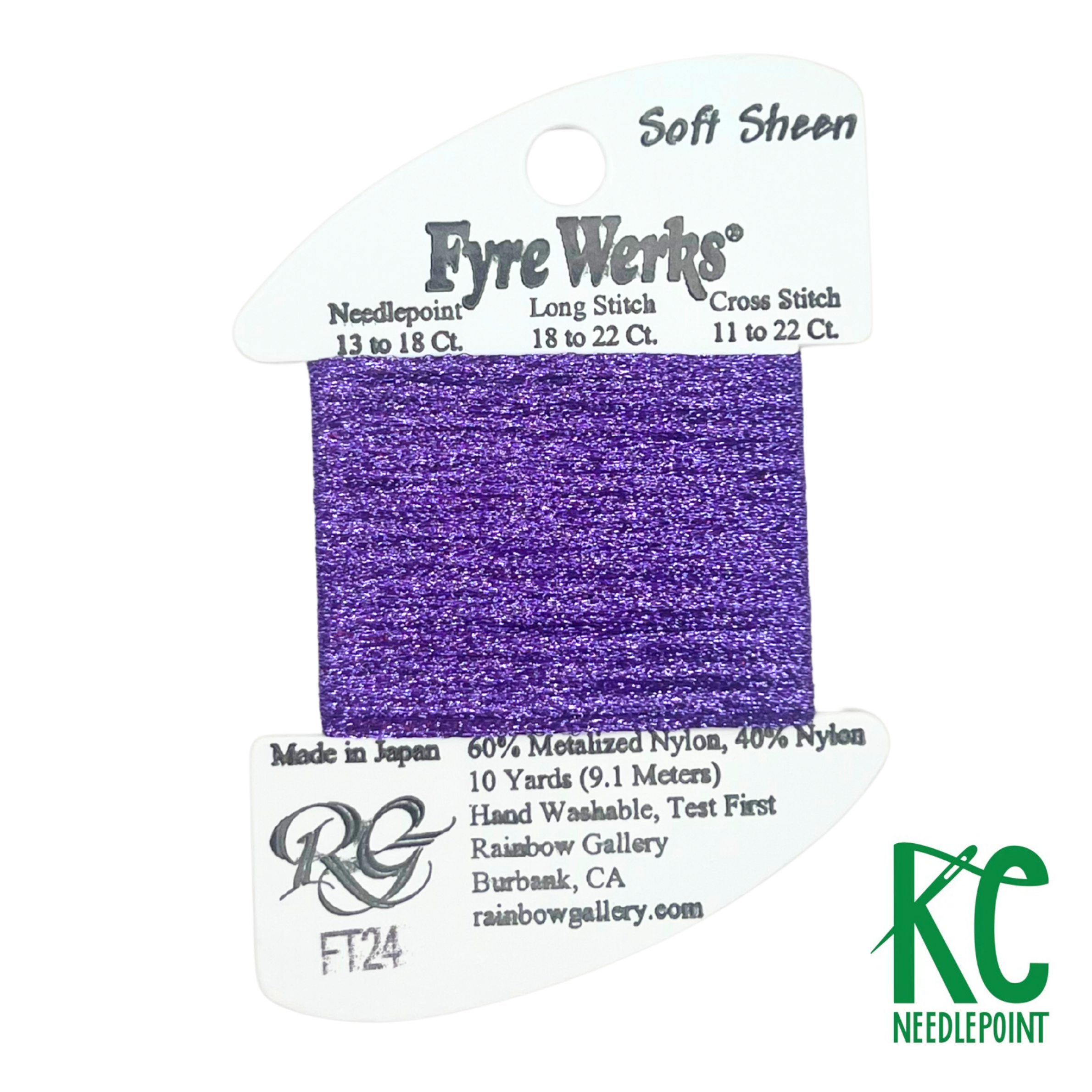 Fyre Werks Soft Sheen FT24 Purple - KC Needlepoint