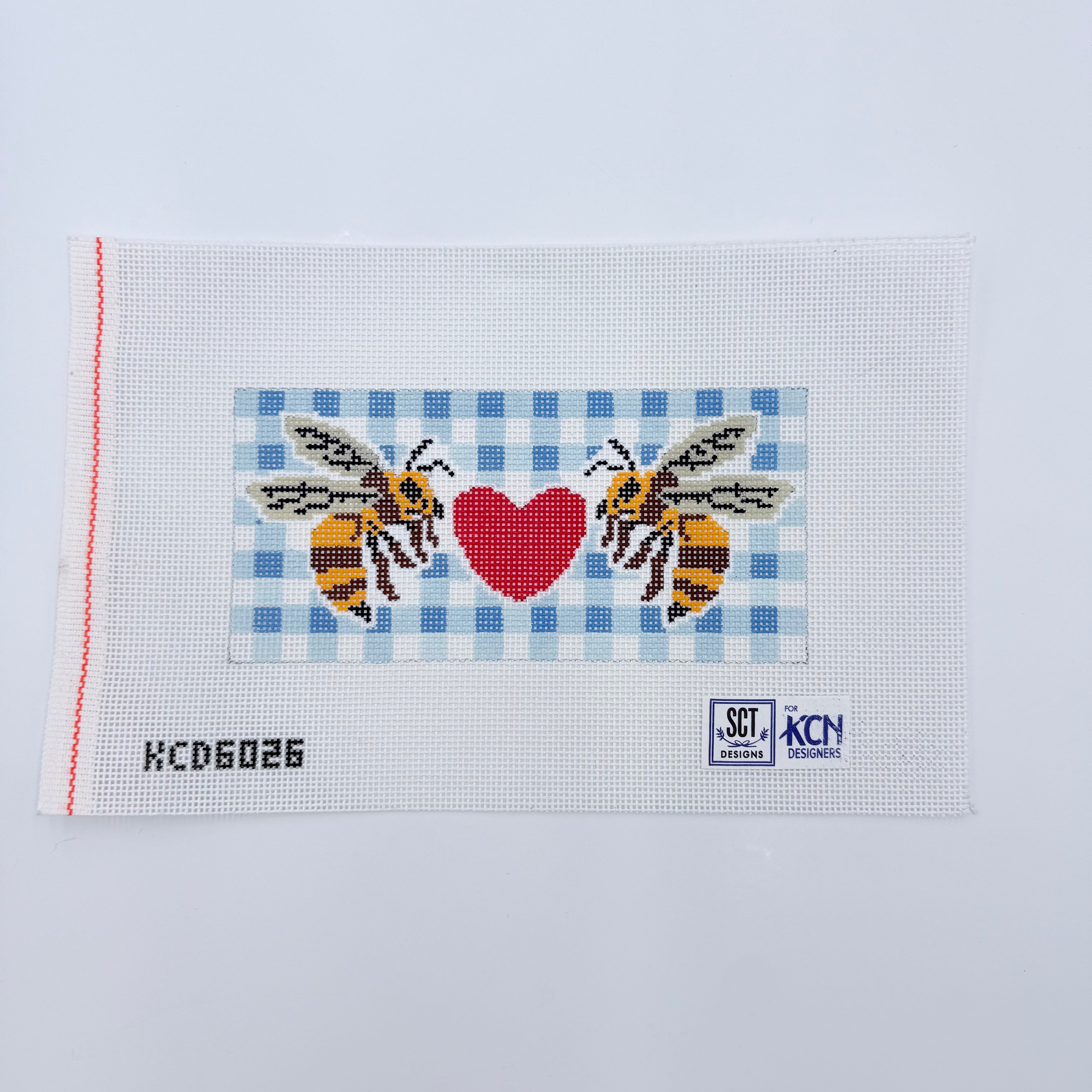 Bee Loved Eyeglass Case Canvas - KC Needlepoint