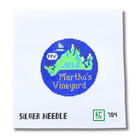 Martha's Vineyard 4 1/4" Travel Round Needlepoint Canvas - KC Needlepoint
