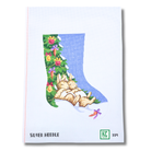 Napping Bunnies Christmas Stocking - KC Needlepoint