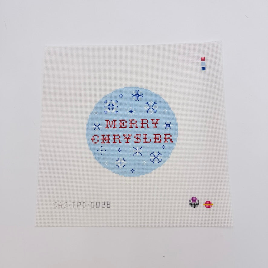 Merry Chrysler Canvas - KC Needlepoint