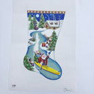 Kayaking Santa Stocking Canvas - KC Needlepoint