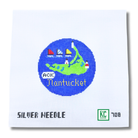 Nantucket 4 1/4" Travel Round Needlepoint Canvas - KC Needlepoint