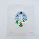 Elves and Snowman Canvas - KC Needlepoint