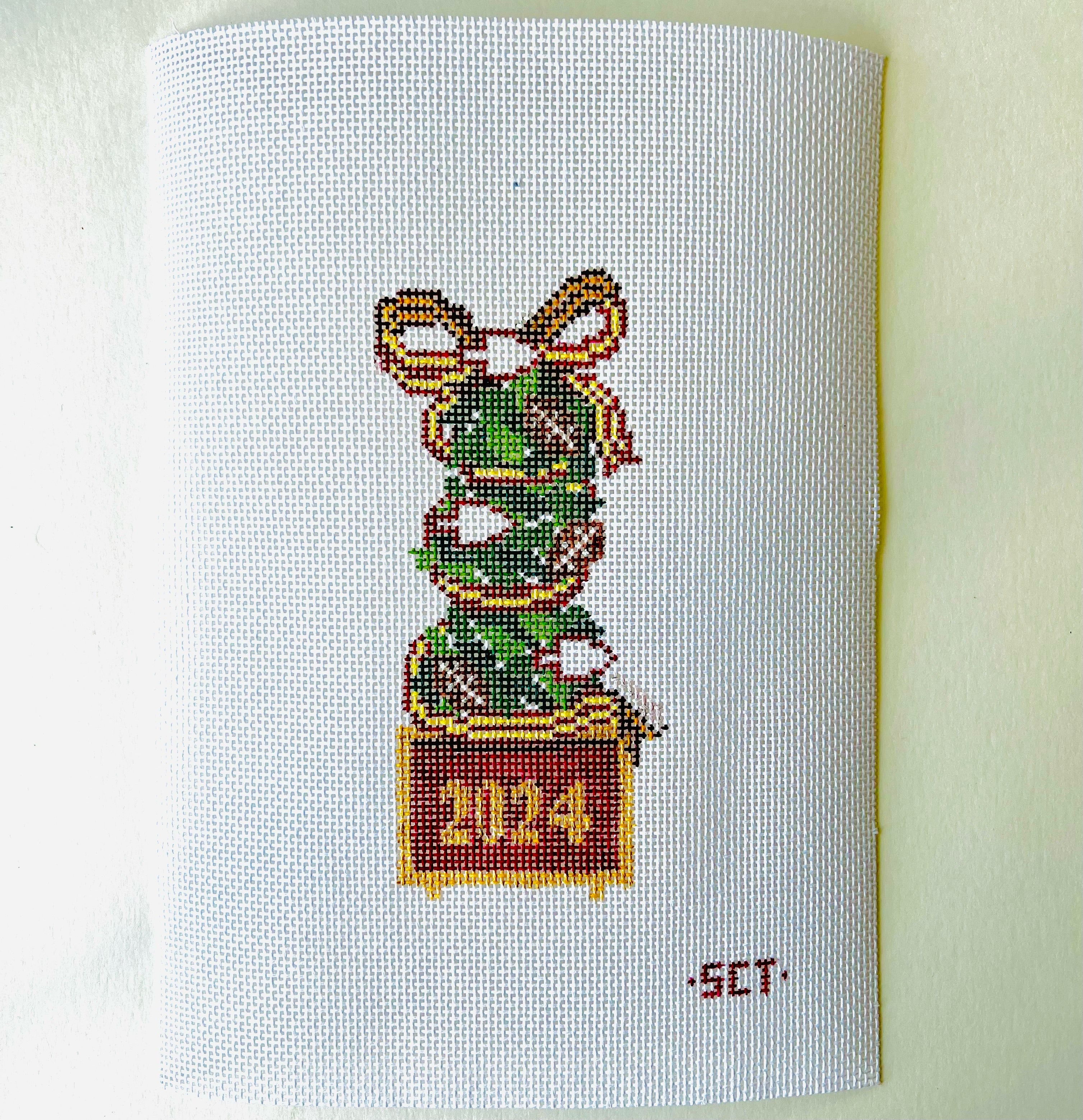 Chiefs Topiary Canvas - KC Needlepoint