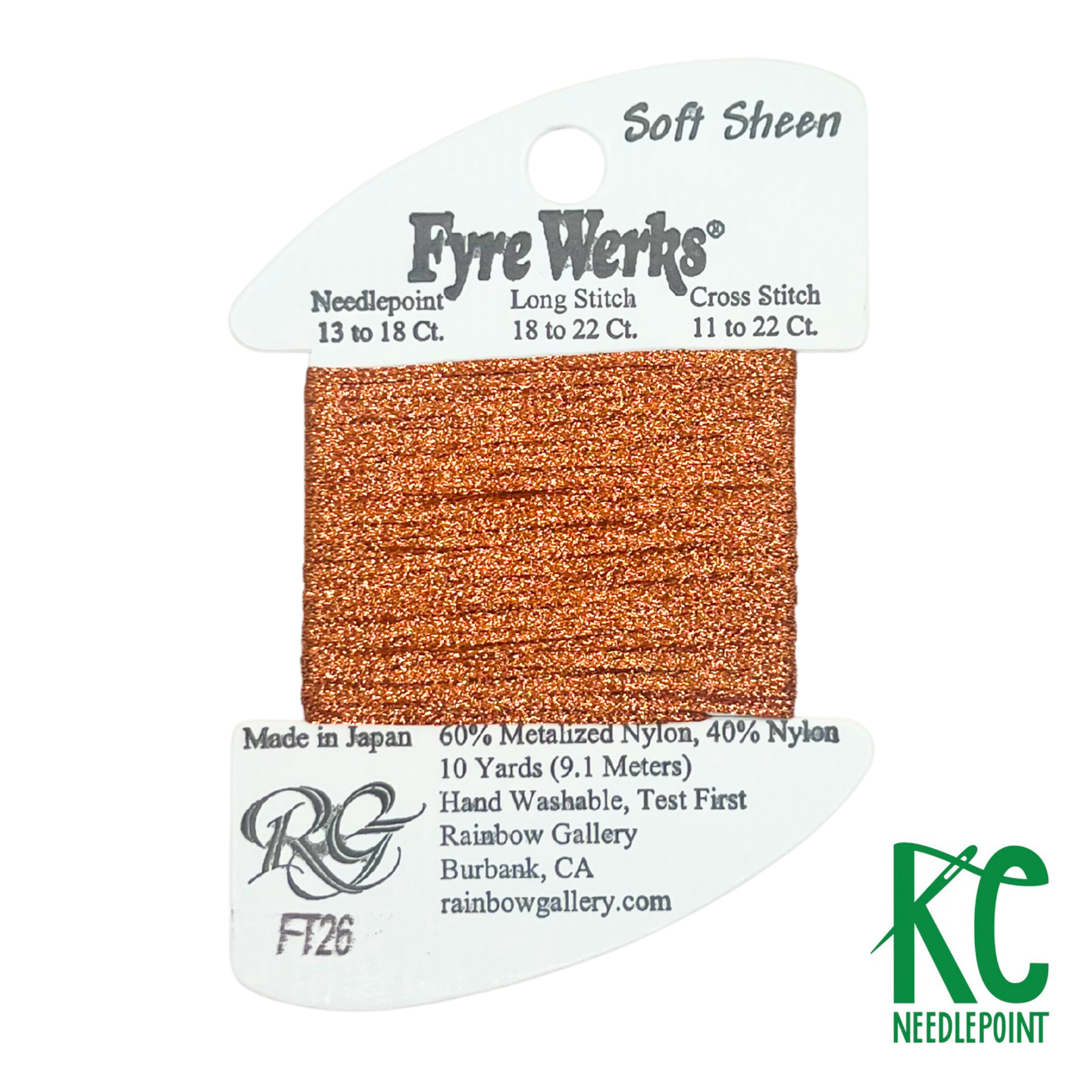 Fyre Werks Soft Sheen FT26 Bronze - KC Needlepoint