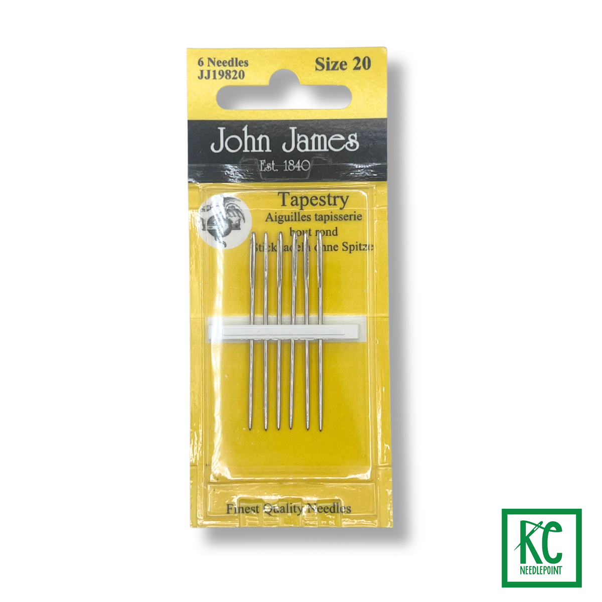John James #20 Tapestry Needles - KC Needlepoint