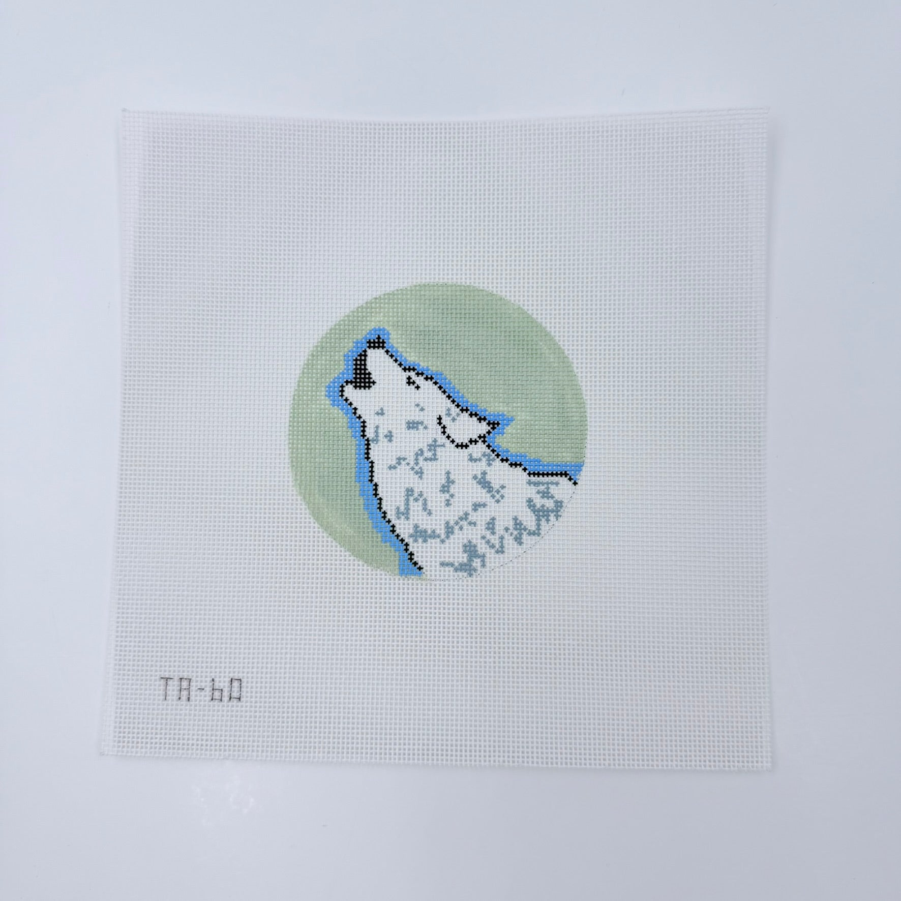 Atticus the Wolf Canvas - KC Needlepoint