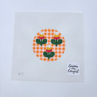 Candy Corn Flowers on Gingham Canvas - KC Needlepoint
