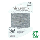 Kreinik Card Size 12 001HL Silver - KC Needlepoint