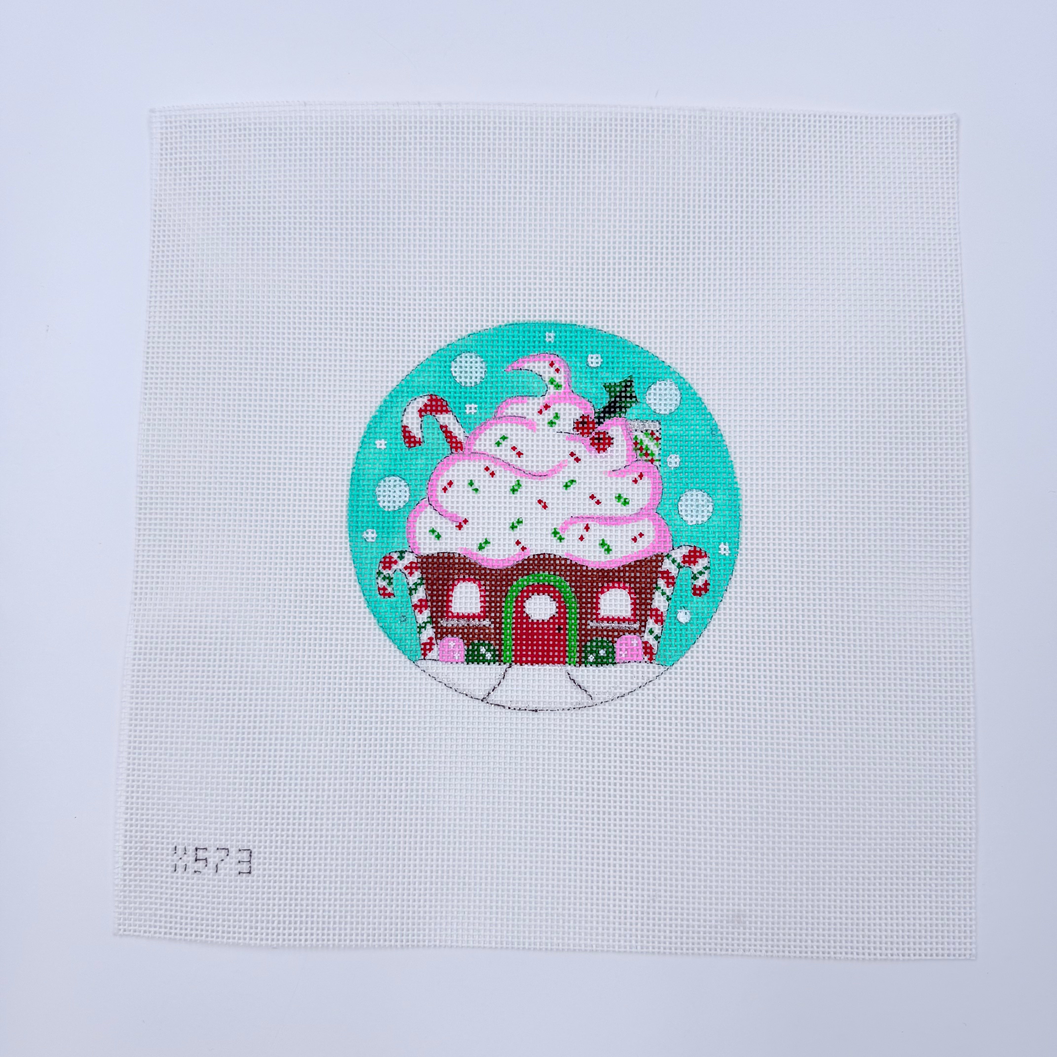 Cupcake House Canvas - KC Needlepoint