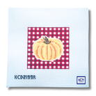 Pumpkin on Gingham - KC Needlepoint