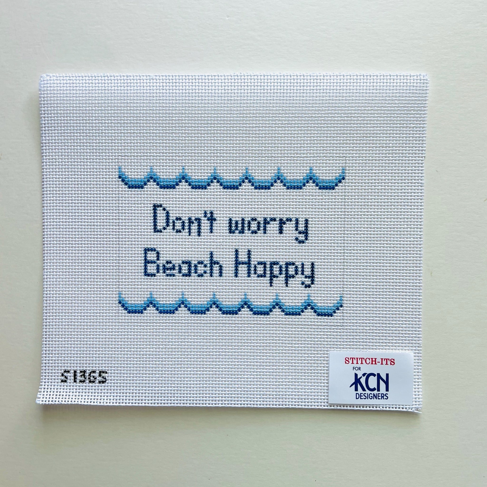 Don't Worry Beach Happy Canvas - KC Needlepoint