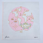 Atlas in Pink Needlepoint Canvas - KC Needlepoint