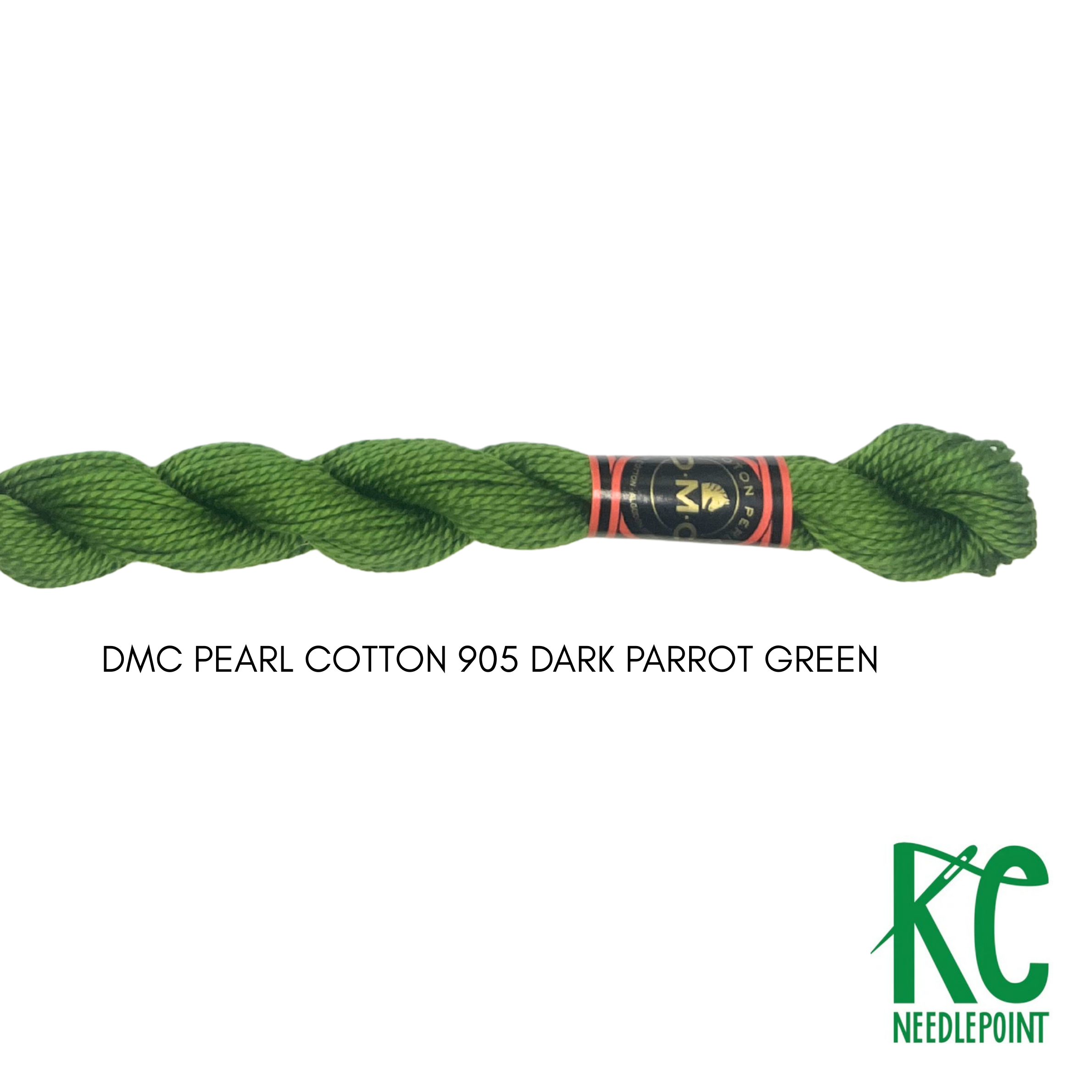 DMC 5 Pearl Cotton 905</br>Dark Parrot Green - KC Needlepoint