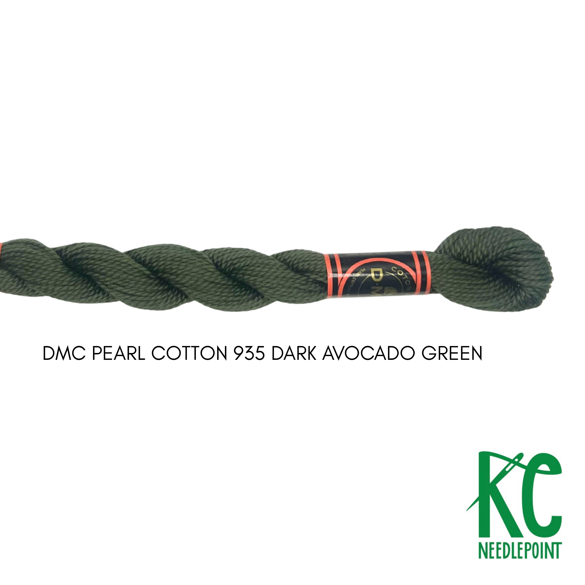 DMC 5 Pearl Cotton 935</br>Dark Avocado Green - KC Needlepoint