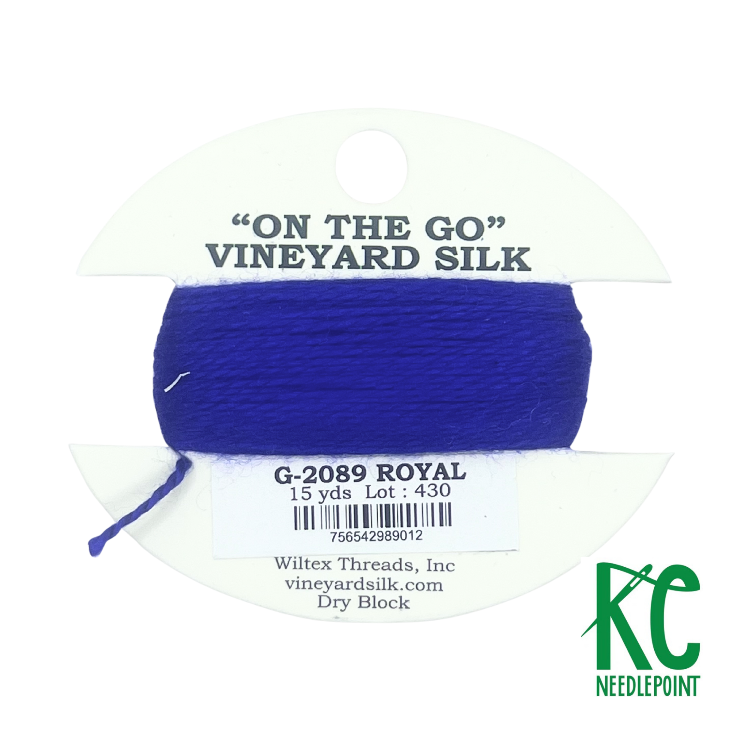 Vineyard Silk Card G2089 Royal - KC Needlepoint