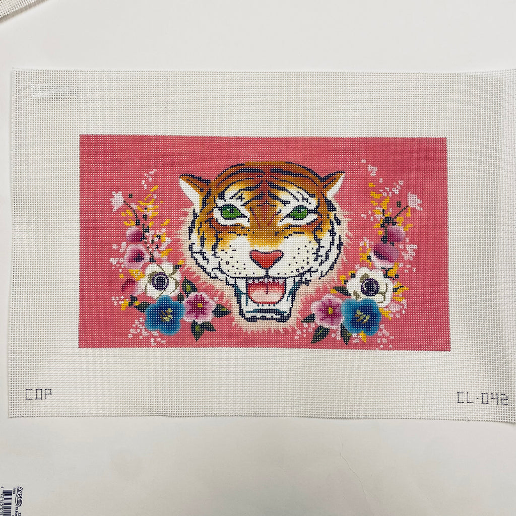 Whimsy Tiger Canvas - KC Needlepoint