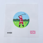 Golfing Santa Canvas - KC Needlepoint