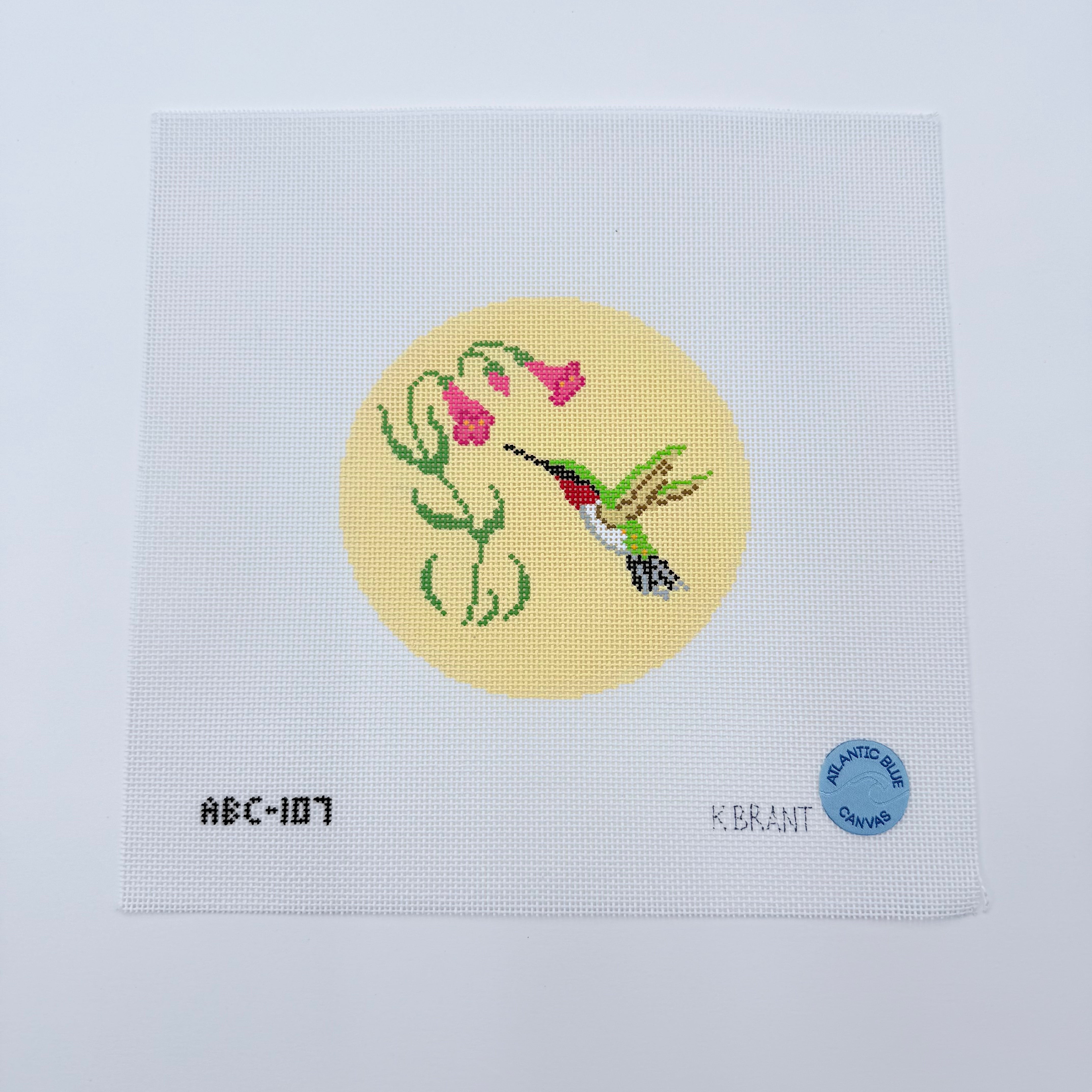 Hummingbird Round Canvas - KC Needlepoint